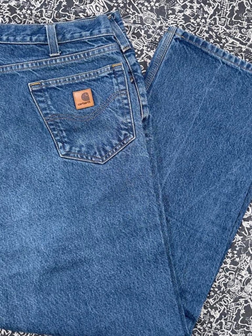 Carhartt B460 DVB Relaxed Fit Blue Jeans 44x32